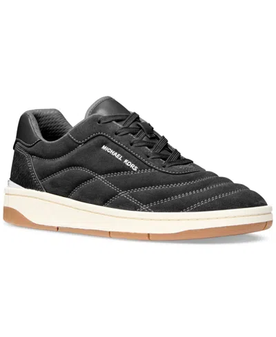 Michael Kors Michael  Pia Lace-up Quilted Sneakers In Black