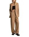Michael Kors Michael  Pleated Wide Leg Pants In Cafe