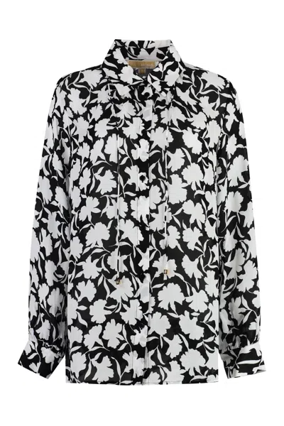 Michael Kors Michael  Printed Viscose Shirt In White