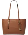 Michael Kors Quinn Medium Pebbled Leather Tote Bag In Brown