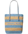 Michael Kors Quinn Large Hand-crocheted Tote Bag In Chambray