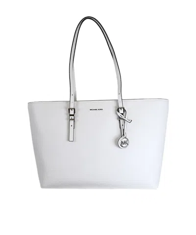 Michael Kors Michael  Quinn Large Pebbled Leather Tote Bag In Red