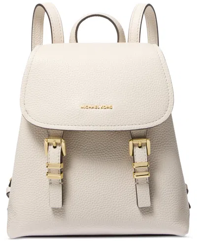 Michael Kors Michael  Quinn Leather Flap Backpack In Neutral