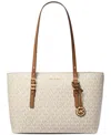Michael Kors Michael  Quinn Medium East West Top Zip Tote In Neutral