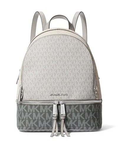 Michael Kors Michael  Rhea Large Logo Backpack In Slate Multi