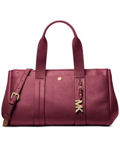 Michael Kors Michael  Romee Medium Leather East West Satchel In Purple
