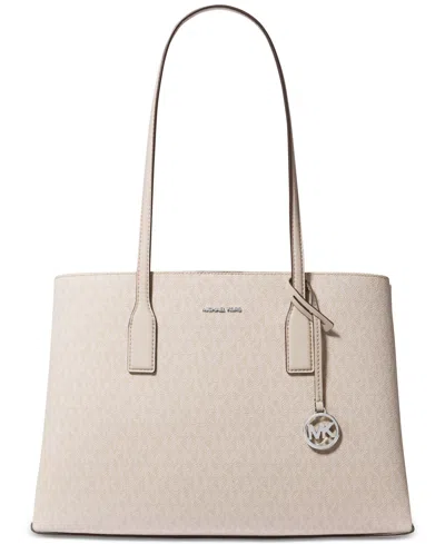 Michael Kors Michael  Ruthie Logo Tote Bag In Light Sand