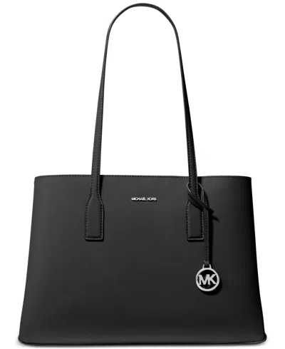 Michael Kors Michael  Ruthie Medium Leather Tote In Black