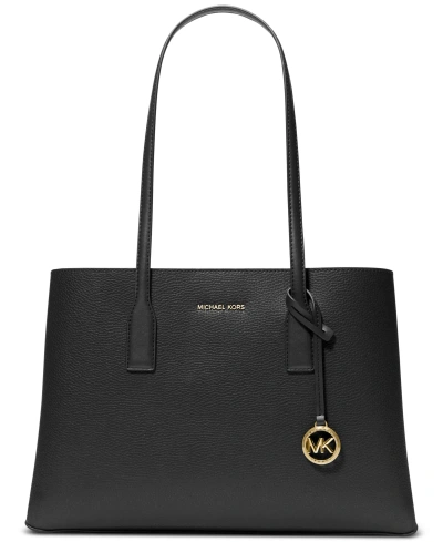 Michael Kors Michael  Ruthie Medium Leather Tote In Black