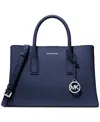 Michael Kors Michael  Ruthie Small Leather Satchel In Navy,dark Chambray