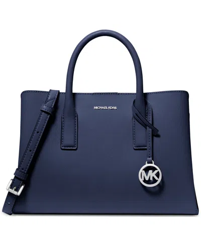 Michael Kors Michael  Ruthie Small Leather Satchel In Navy,dark Chambray