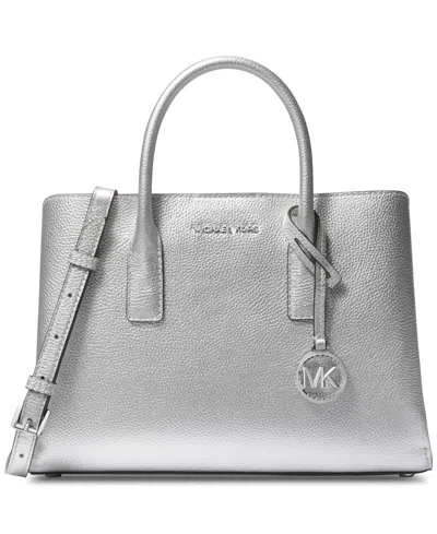 Michael Kors Michael  Ruthie Small Satchel In Silver