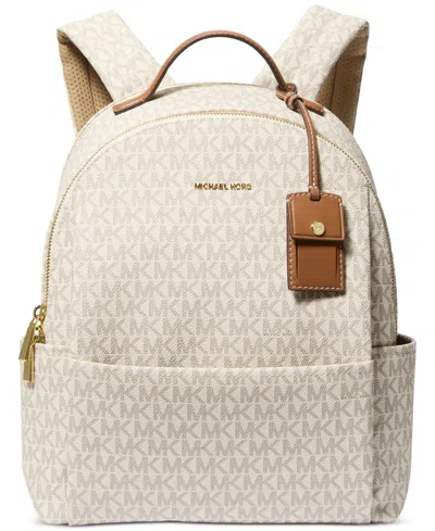 Michael Kors Sable Medium Signature Logo Backpack In Multi