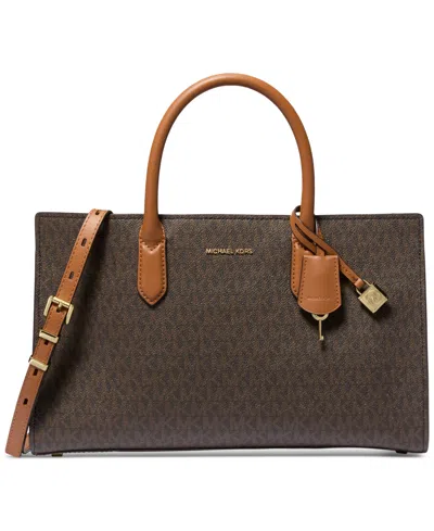 MICHAEL KORS MICHAEL MICHAEL KORS SCARLETT LOGO MEDIUM EAST WEST SATCHEL BAG