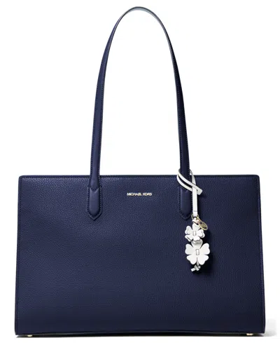 Michael Kors Michael  Scarlett Large East West Top Zip Tote Bag In Blue