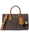 Michael Kors Michael  Scarlett Logo Extra Small East West Crossbody Bag In Brn,acorn
