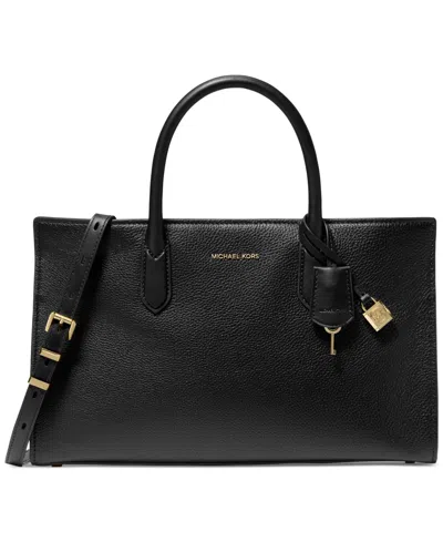 Michael Kors Scarlett Medium East West Satchel In Black