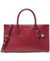 Michael Kors Scarlett Medium East West Satchel In Deep Red