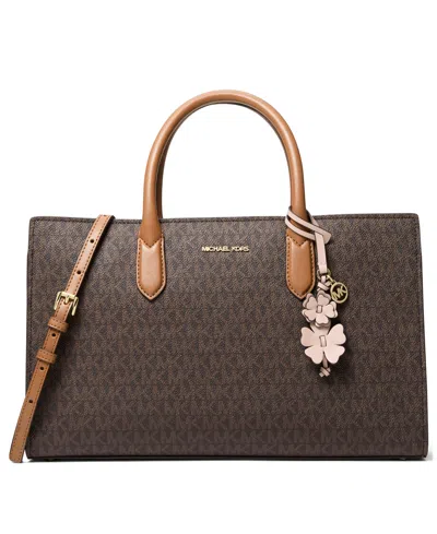 Michael Kors Michael  Scarlett Medium East West Satchel Bag In Brown