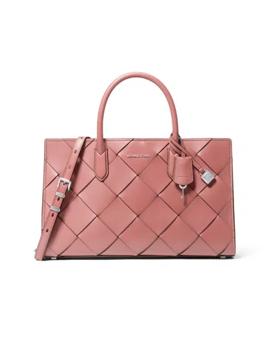 Michael Kors Michael  Scarlett Medium Woven Leather East West Satchel