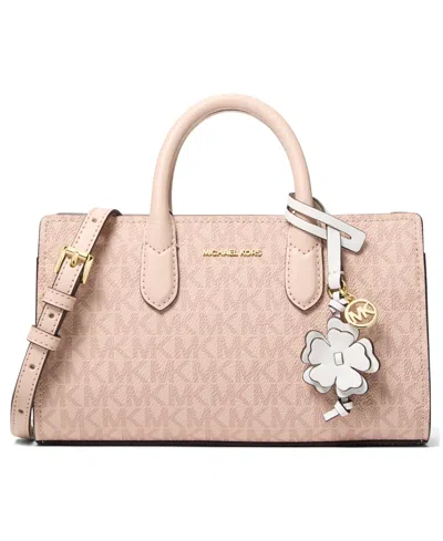 Michael Kors Scarlett Extra Small Monogram Crossbody In Pink