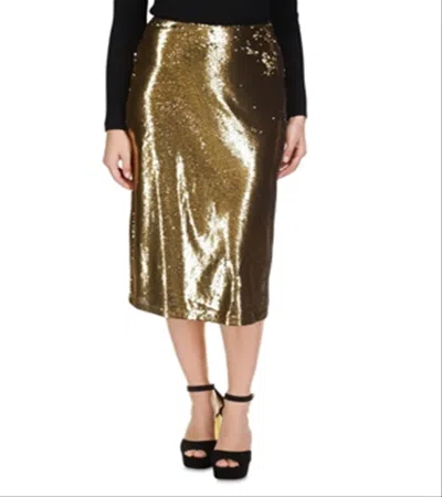 Michael Kors Michael  Sequin Midi Skirt In Animal Print