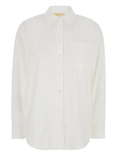 Michael Kors Michael  Shirt With Buttons Down The Front In White