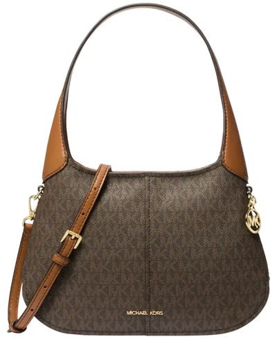 Michael Kors Michael  Signature Small Shoulder Handbag In Gray