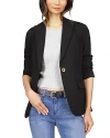 Michael Kors Michael  Single Button Knit Blazer In Black