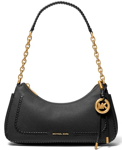 Michael Kors Michael  Small Chain Handle Pouchette Handbag In Black