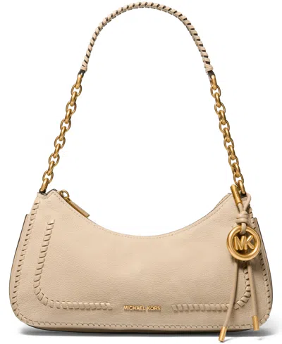 Michael Kors Michael  Small Chain Handle Pouchette Handbag In Nude