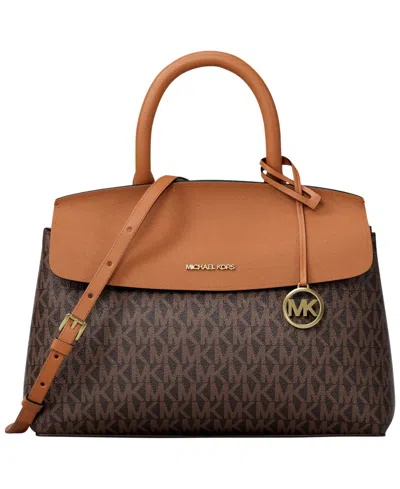 Michael Kors Michael  Small Crossbody Satchel Handbag In Brown