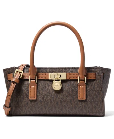 Michael Kors Michael  Small Crossbody Satchel Handbag In Brown