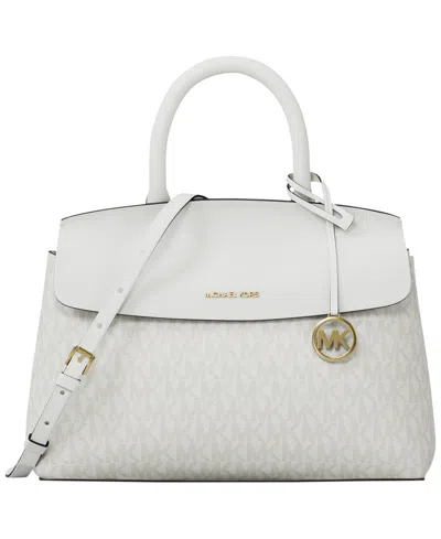 Michael Kors Michael  Small Crossbody Satchel Handbag In White