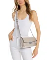 Michael Kors Michael  Small Leather Convertible Pouchette Crossbody In White