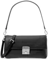 Michael Kors Michael  Small Leather Convertible Pouchette Crossbody In Black