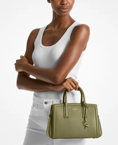 Michael Kors Michael  Small Leather Satchel In Green