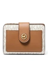 MICHAEL KORS MICHAEL MICHAEL KORS SMALL LOGO PRINT COMPACT WALLET