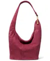 Michael Kors Michael  Sonny Suede Medium Hobo Shoulder In Red