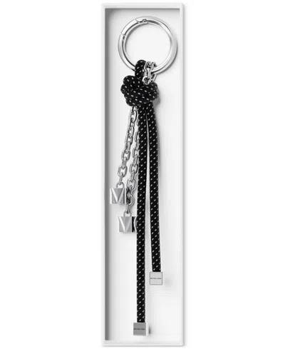 Michael Kors Michael  Speckled Cord Bag Charm In Black