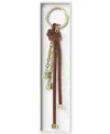Michael Kors Michael  Speckled Cord Bag Charm In Dark Caramel