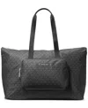 Michael Kors Michael  Tanner Extra Large Reversible Packable Tote In Black