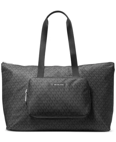 Michael Kors Michael  Tanner Extra-large Reversible Packable Tote Handbag In Black
