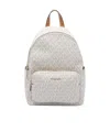 Michael Kors Michael  Tanner Medium Signature Logo Backpack In White