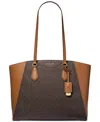 Michael Kors Taryn Large Tote Bag In Brn,acorn