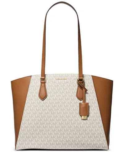 MICHAEL KORS MICHAEL MICHAEL KORS TARYN LOGO LARGE TOP ZIP TOTE
