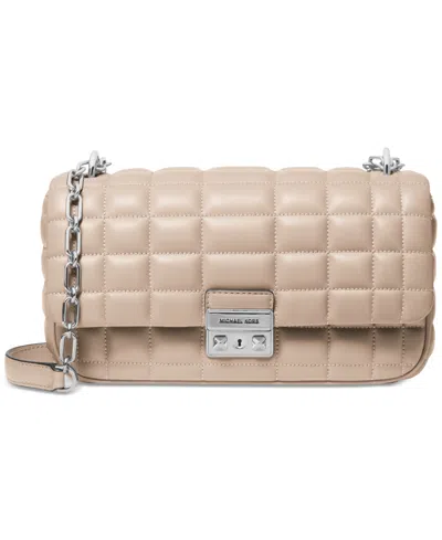 Michael Kors Michael  Tribeca Large Convertible Chain Shoulder Bag In Light Sand