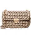 Michael Kors Michael  Tribeca Small Convertible Chain Shoulder Bag In Brown