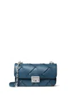Michael Kors Michael  Tribeca Small Convertible Chain Shoulder Bag In Dark Chambray