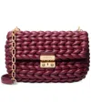 Michael Kors Michael  Tribeca Small Convertible Chain Shoulder Bag In Purple